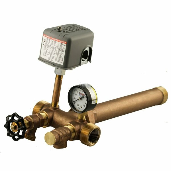 American Imaginations Unique Brass Pressure Tank Installation Kit in Brass with Modern Style AI-38649